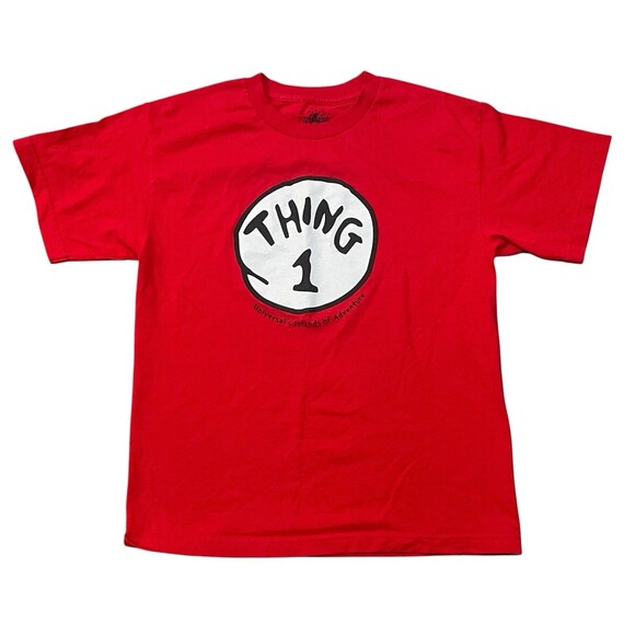 Dr Seuss Universal Studios Thing 1 Women’s M Red T Shirt Orlando Parks - Picture 1 of 4